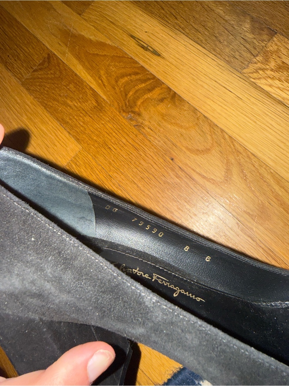 Salvatore Ferragamo Made In Italy Arezzo 85 Black Calf Leather Heels Size 8US - Picture 6 of 10
